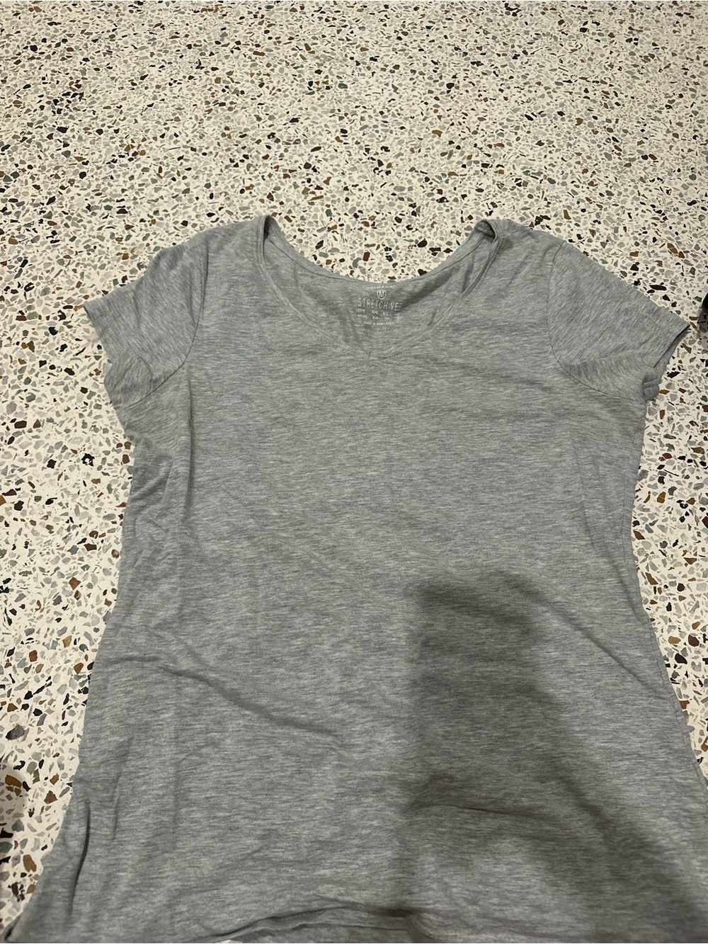 Primark Light Gray Short Sleeve Scoop Neck Tee
